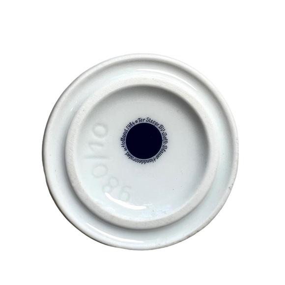 Dutch Windmill Handcrafted in Holland Vintage 80’s Small Floral Vase Blue White - Picture 4 of 9